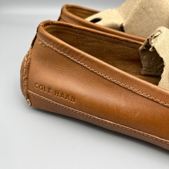 Cole Haan Wyatt Bit Driver Loafer Leather Slip On Dress Shoes 10.5M Brown Buckle